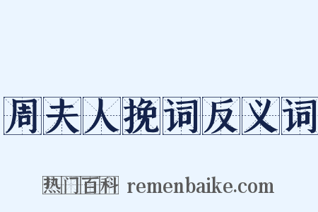 周夫人挽词反义词是什么意思的图片